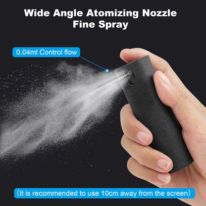 Microfiber Screen Cleaner Spray Bottle Set Mobile Phone Ipad Computer Microfiber Cloth Wipe Iphone Cleaning Glasses Wipes