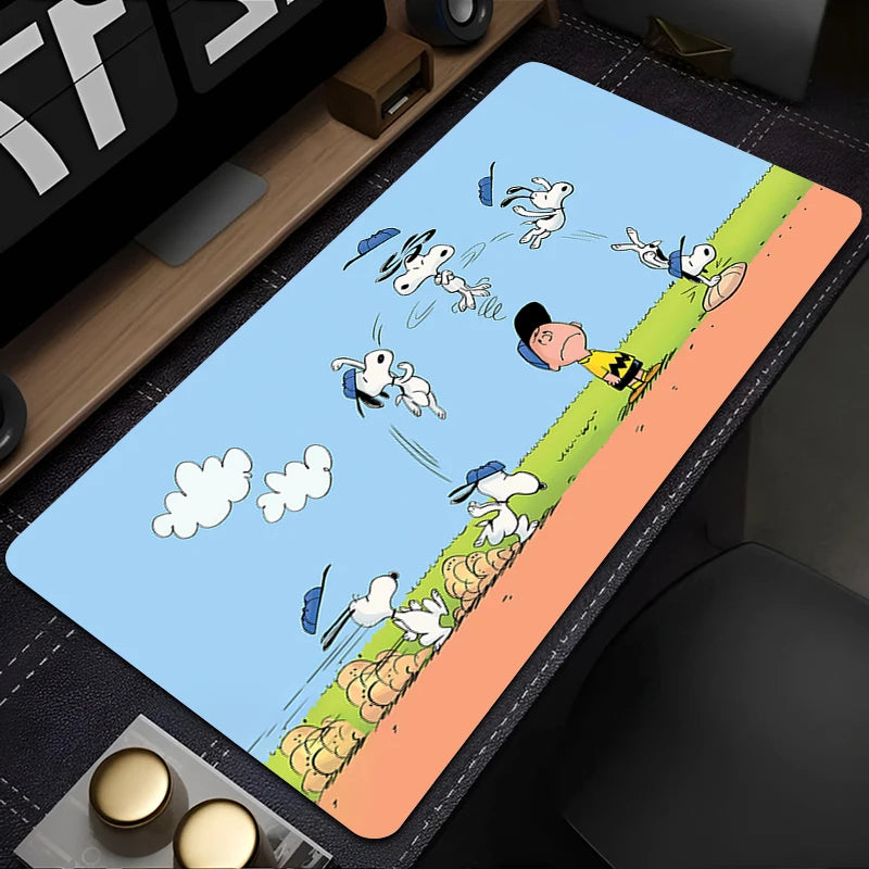 Mouse pad large Gaming Desk Mat Computer Keyboard desk pad Mats Non-slip rubber Game player PC carpet S-Snoopy Mousepad Kawaii