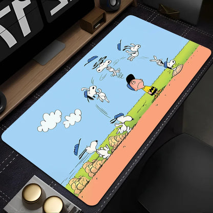 Mouse pad large Gaming Desk Mat Computer Keyboard desk pad Mats Non-slip rubber Game player PC carpet S-Snoopy Mousepad Kawaii