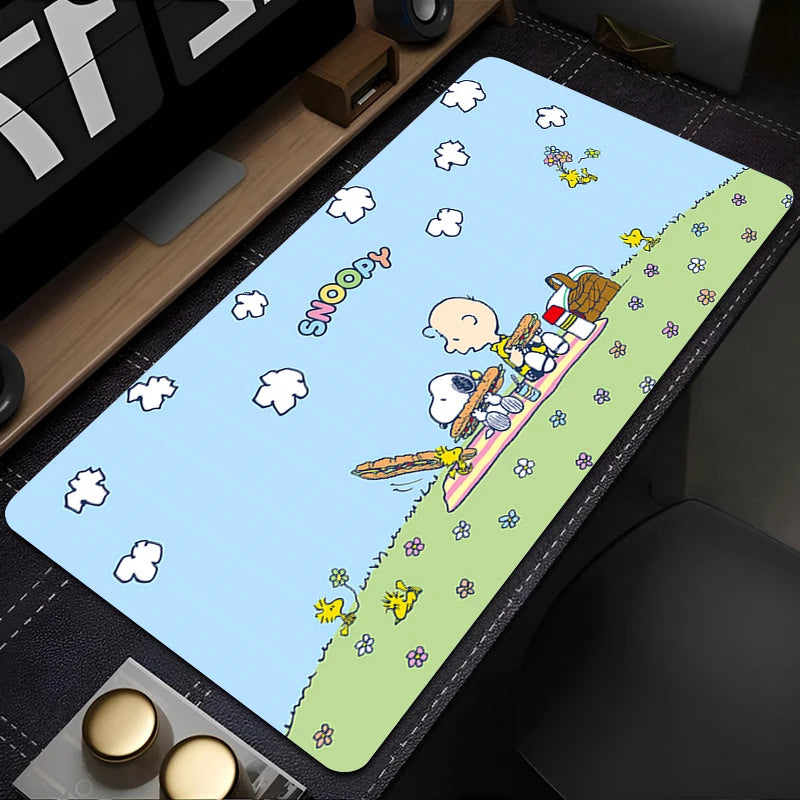 Mouse pad large Gaming Desk Mat Computer Keyboard desk pad Mats Non-slip rubber Game player PC carpet S-Snoopy Mousepad Kawaii