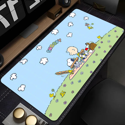 Mouse pad large Gaming Desk Mat Computer Keyboard desk pad Mats Non-slip rubber Game player PC carpet S-Snoopy Mousepad Kawaii