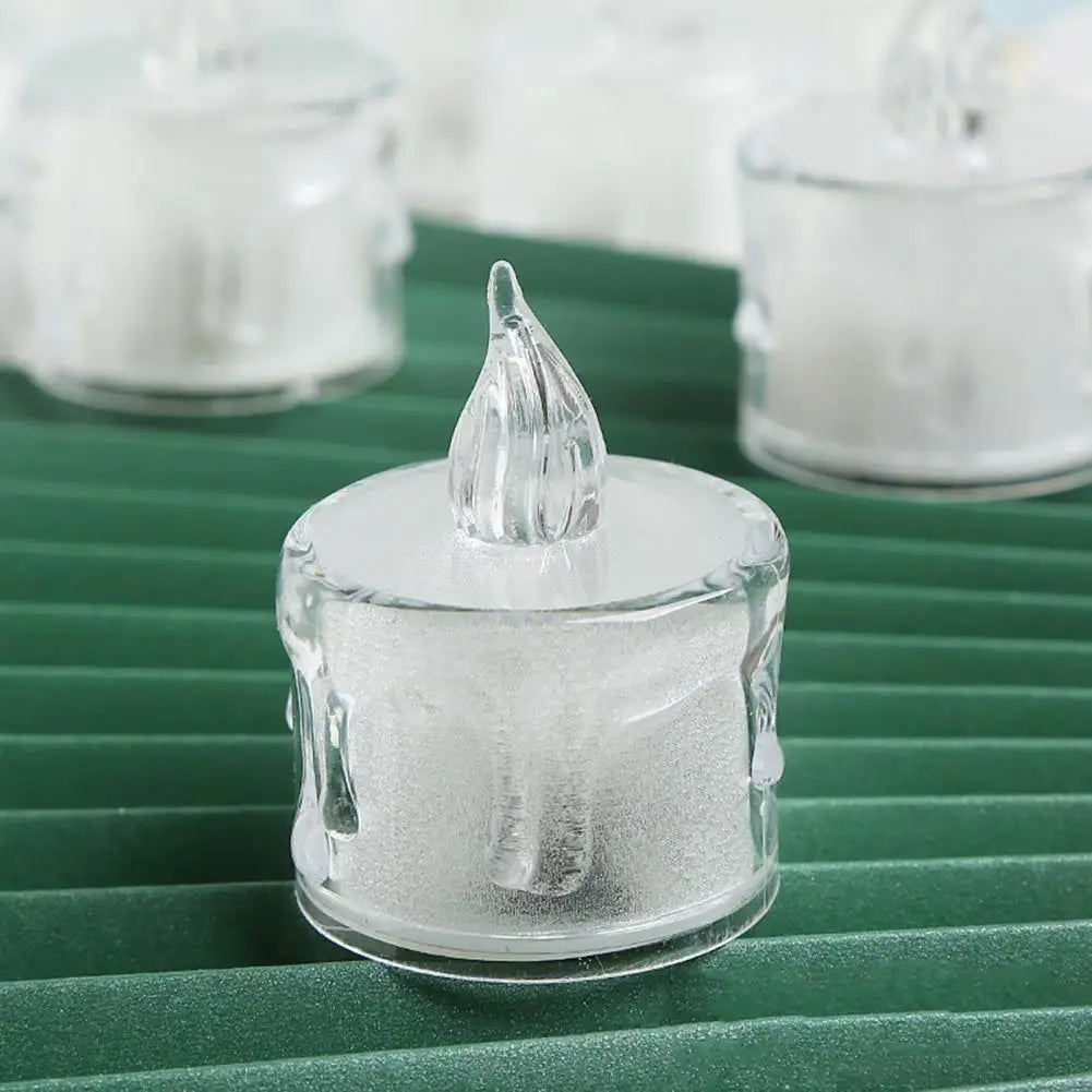 6Pcs/Set Electronic Candles  Attractive Vivid LED Candle Lamp Ornament  Beautiful Small Tea Wax Light