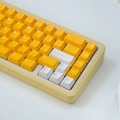 136 Keys/set Aifei Yellow Orange White Keycaps ABS Double Shot Key Caps Cherry Profile Lightproof Keycap For MX Switch Keyboards