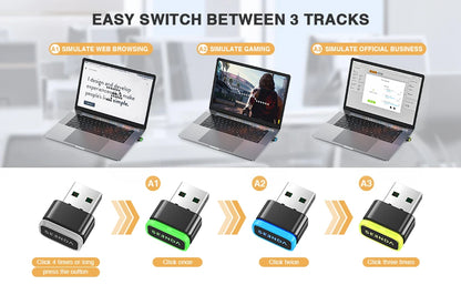 Seenda DK16 Mouse Jiggler Undetectable Mouse Mover Shaker Simulate Mice Driver-Free Keeps Computer PC Laptop Awake