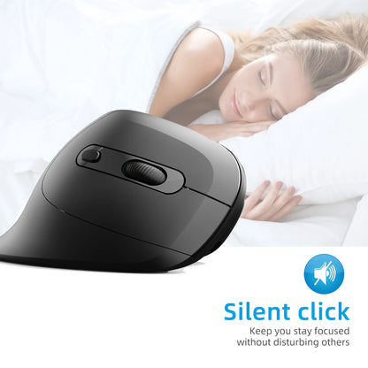Ergonomic 2.4G USB Wireless Vertical Mouse Battery Silent Wrist Healthy Mice Mause for Laptop Computer Office Work Gamin