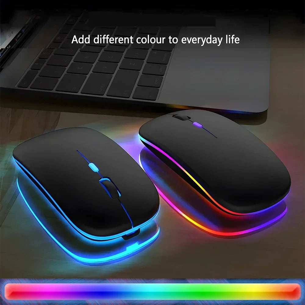 Wireless Mouse Rechargeable Dual Modes Bluetooth-combatible 2.4G USB Computer Mice For Laptop iPad Tablet Notebook Gaming Mouse