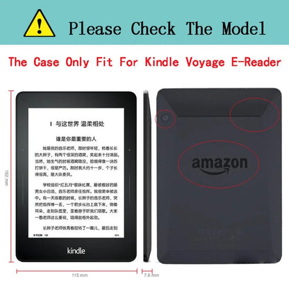PU Leather Folio Funda Case For Kindle Voyage Auto Wake/Sleep E-Reader Case Colorful 6 Inch Shockproof Smart Cover Anti Scratch