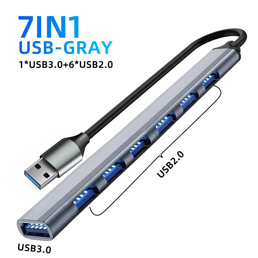 USB HUB USB C Type C HUB USB 3.0 2.0 Adapter Multi Splitter High Speed 5Gbps For PC Macbook Docking Station Computer Accessories