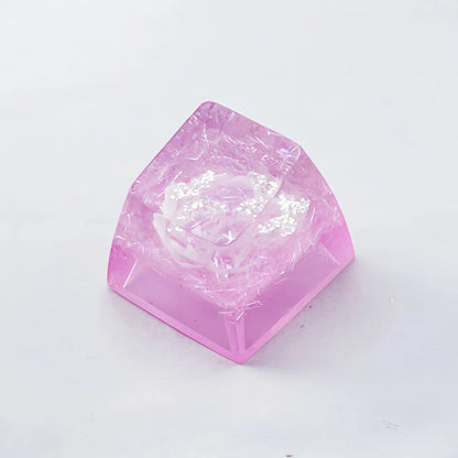 NEW Butterfly Custom Keycaps Resin Drip Glue Cherry Transparent Cross Shaft for ESC Game Mechanical Keyboard Keycap