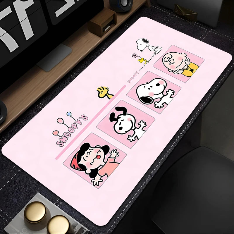 Mouse pad large Gaming Desk Mat Computer Keyboard desk pad Mats Non-slip rubber Game player PC carpet S-Snoopy Mousepad Kawaii