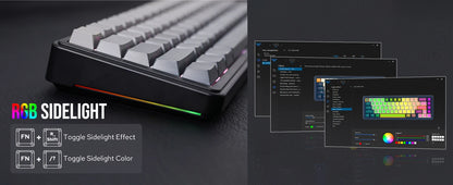 Aula F65 65% Wireless Mechanical Keyboard RGB Backlit Hot Swappable Gasket Custom 3 Mode Gaming Keyboard with Five-Layer Padding