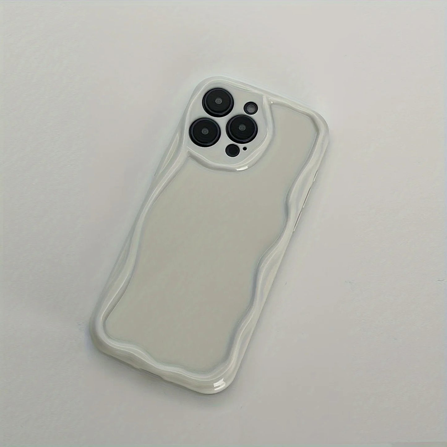 3D Wave Cute Casual Shockproof Phone Case For iPhone 17 16 Pro Max 15 14 13 12 11 XS X XR 7 8 Plus Camera Lens Protection Cover