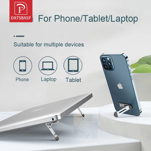 Oatsbasf Portable Laptop Holder Invisible Adhesive Non-slip Notebook Stand For Macbook Pro Air iPad Lenovo PC Cooling Tablet Leg