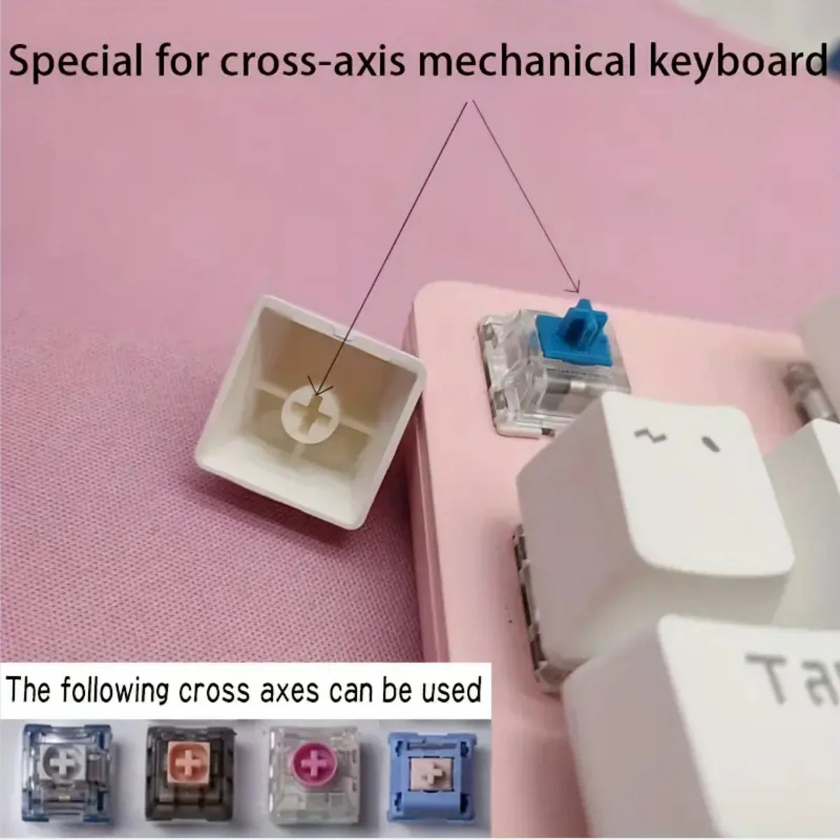 NEW Butterfly Custom Keycaps Resin Drip Glue Cherry Transparent Cross Shaft for ESC Game Mechanical Keyboard Keycap