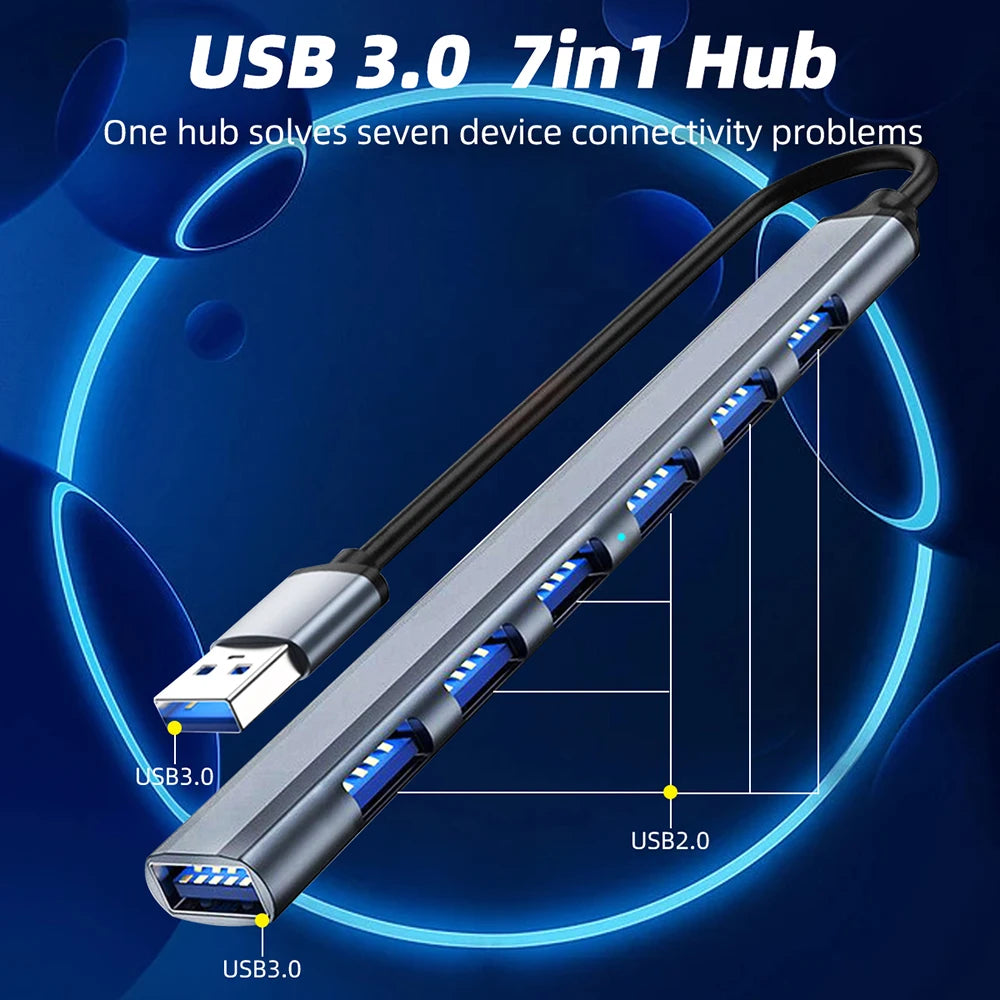 USB HUB USB C Type C HUB USB 3.0 2.0 Adapter Multi Splitter High Speed 5Gbps For PC Macbook Docking Station Computer Accessories