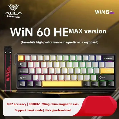 Aula Win68 HE Magnetic Switch MIni E-sports Gaming Keyboard 8k Wired Custom Hot Swap RGB Mechanical Keyboard for Pc Gamer Gift