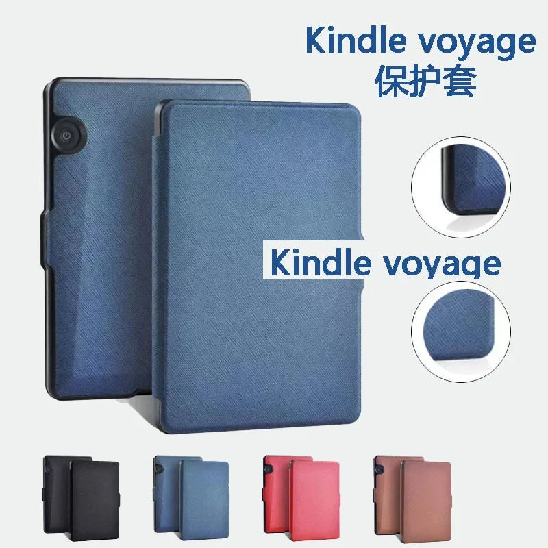 PU Leather Folio Funda Case For Kindle Voyage Auto Wake/Sleep E-Reader Case Colorful 6 Inch Shockproof Smart Cover Anti Scratch
