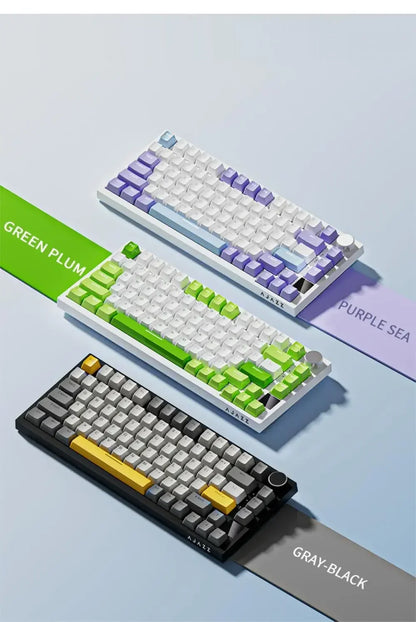 Ajazz Ak820 Wired Mechanical Keyboard 75% Layout Full Keys Hot Swappable Pc Laptop with Display Esports Gaming Keyboard
