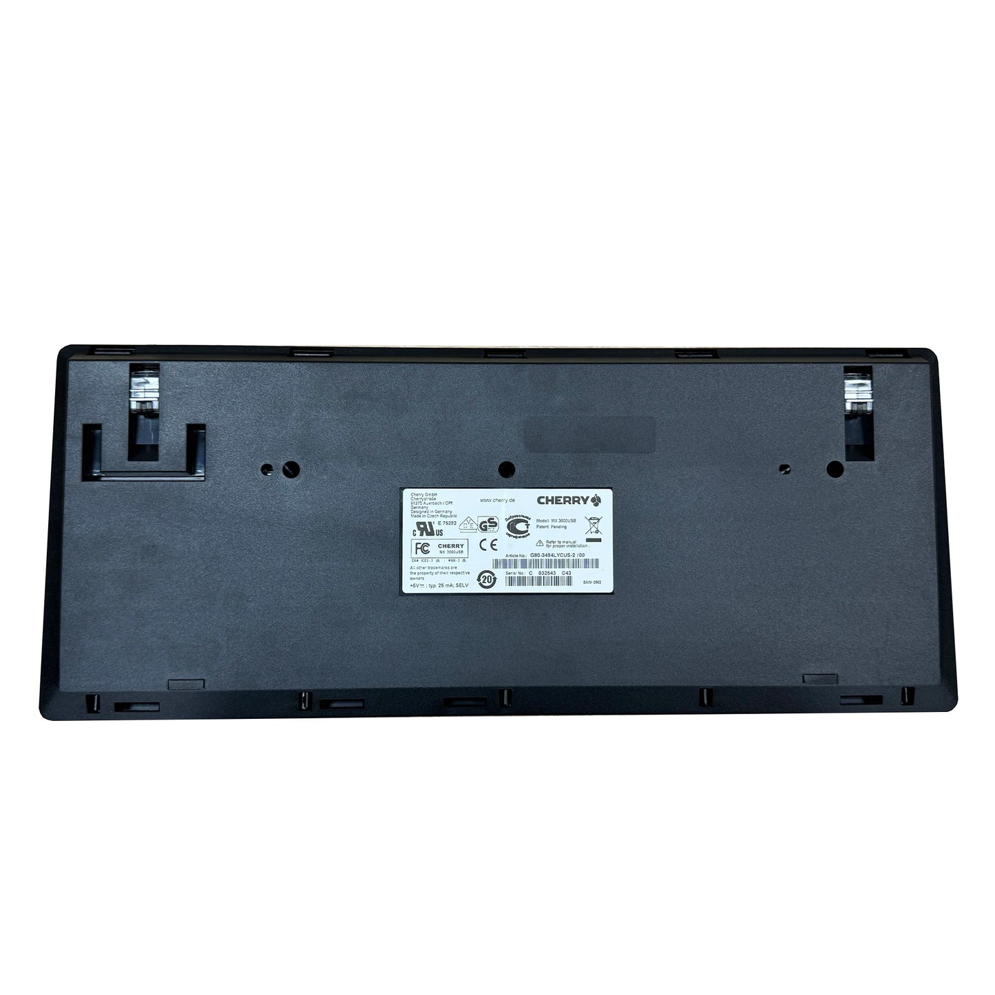 CHERRY G80-3494 Black White Plastic Case Black Green Silent Red Switch 104 Full Size Retro Typing Mechanical Keyboard