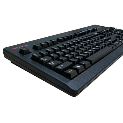 CHERRY G80-3494 Black White Plastic Case Black Green Silent Red Switch 104 Full Size Retro Typing Mechanical Keyboard