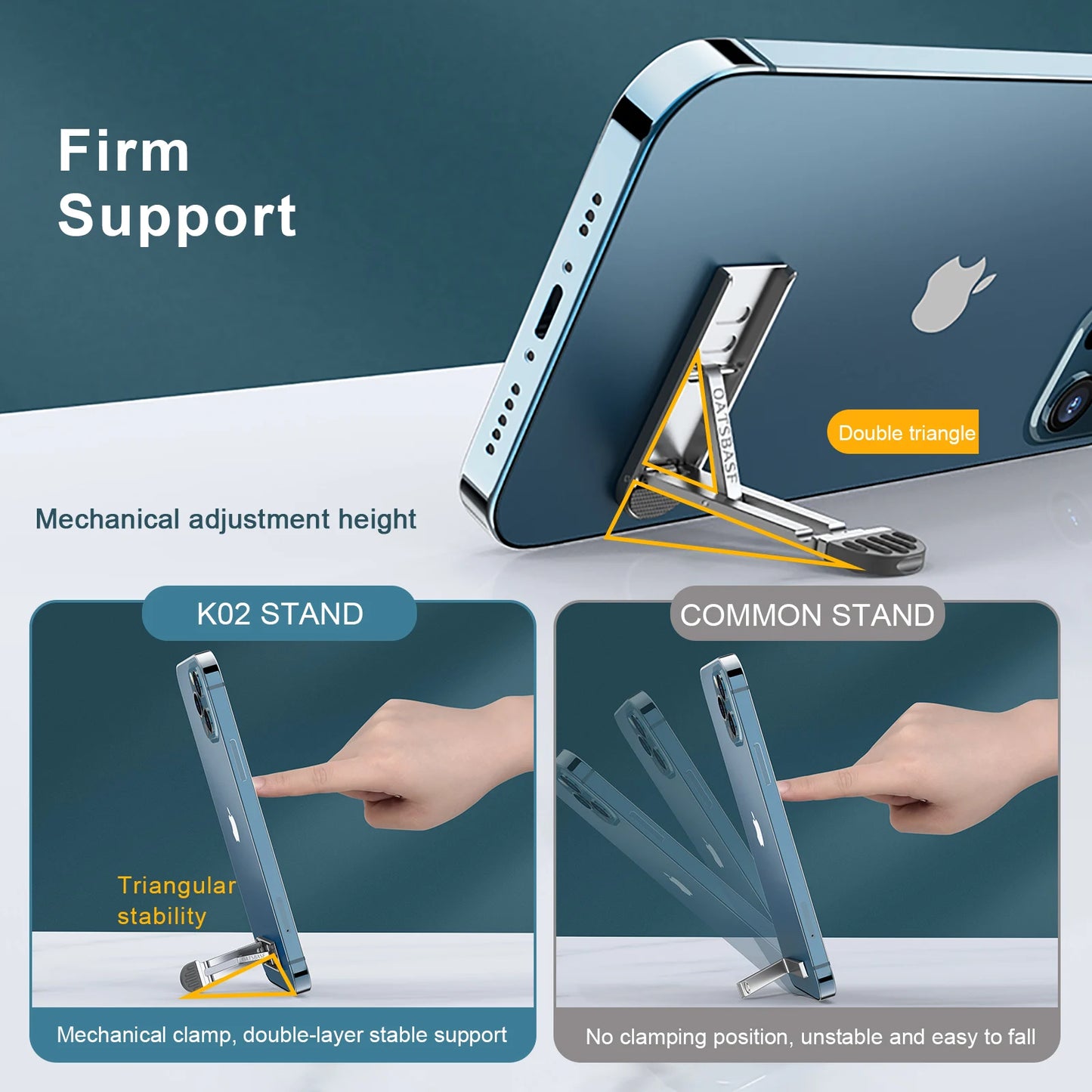 Oatsbasf Portable Laptop Holder Invisible Adhesive Non-slip Notebook Stand For Macbook Pro Air iPad Lenovo PC Cooling Tablet Leg