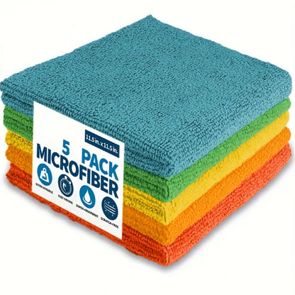 Microfiber Cleaning Cloths - Polyester, multi-surface streak-free. For outdoor, bathroom, kitchen, patio. Super absorbent, versa
