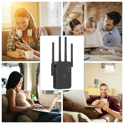 Wireless Repeater 1200Mbps Wifi Signal Booster Dual-Band 2.4G 5G WiFi Extender Gigabit WiFi Amplifier WPS Router Home