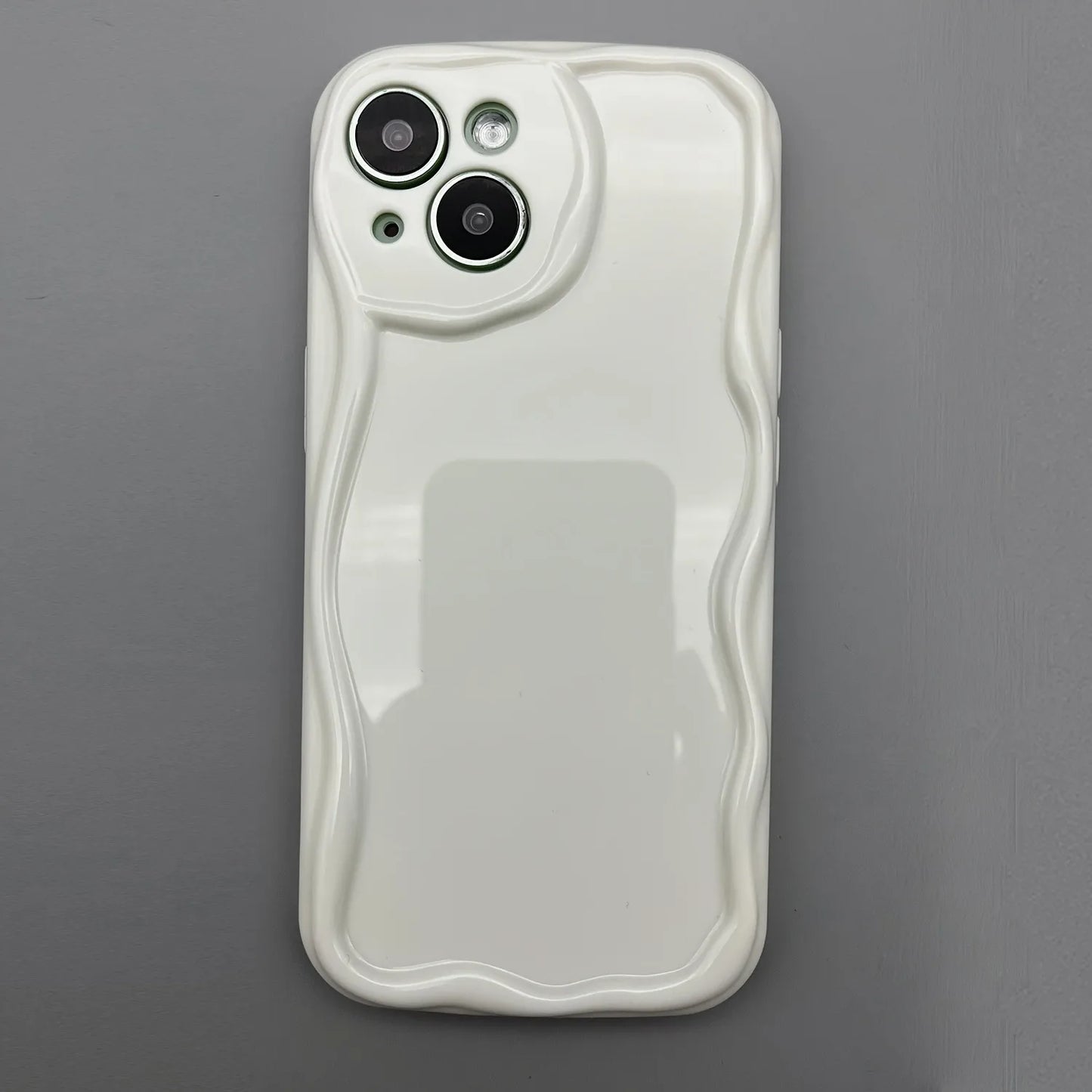 3D Wave Cute Casual Shockproof Phone Case For iPhone 17 16 Pro Max 15 14 13 12 11 XS X XR 7 8 Plus Camera Lens Protection Cover