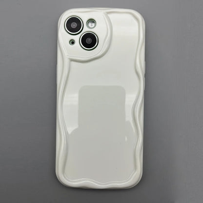 3D Wave Cute Casual Shockproof Phone Case For iPhone 17 16 Pro Max 15 14 13 12 11 XS X XR 7 8 Plus Camera Lens Protection Cover