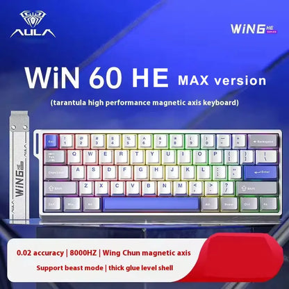 Aula Win68 HE Magnetic Switch MIni E-sports Gaming Keyboard 8k Wired Custom Hot Swap RGB Mechanical Keyboard for Pc Gamer Gift