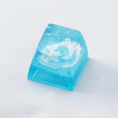 NEW Butterfly Custom Keycaps Resin Drip Glue Cherry Transparent Cross Shaft for ESC Game Mechanical Keyboard Keycap