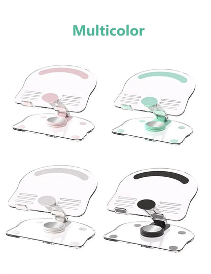 Transparent Rotating Stand Acrylic Plate Desktop Mobile Phone Tablet Universal Live Folding Adjustment Computer Support Stand