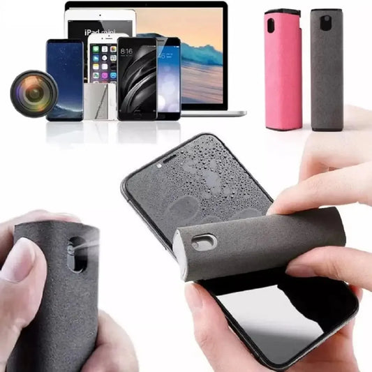 Microfiber Screen Cleaner Spray Bottle Set Mobile Phone Ipad Computer Microfiber Cloth Wipe Iphone Cleaning Glasses Wipes