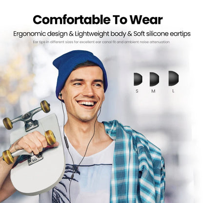 UGREEN Wired Earphone With Microphone In Ear 3.5mm Noise Cancelling USB Type C Lightning Earphones For iPhone 15 Pro Max Xiaomi